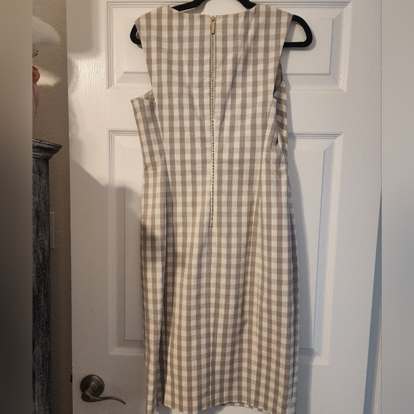 Calvin Klein Tan Gingham Dress - Picture 4 of 7